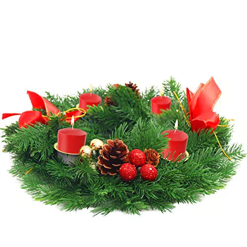 Belle Vous Ghirlanda Natalizia Artificiale Diametro 30 cm con Pigne