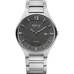 BERING Uomo Analogico Solare Orologio con Cinturino in Titanio Cinturino e Vetro zaffiro