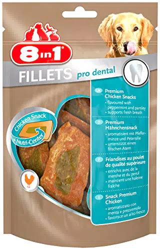 8in1 Best Friend Filetti Dentali PRO Respiro per Cani 80 gr