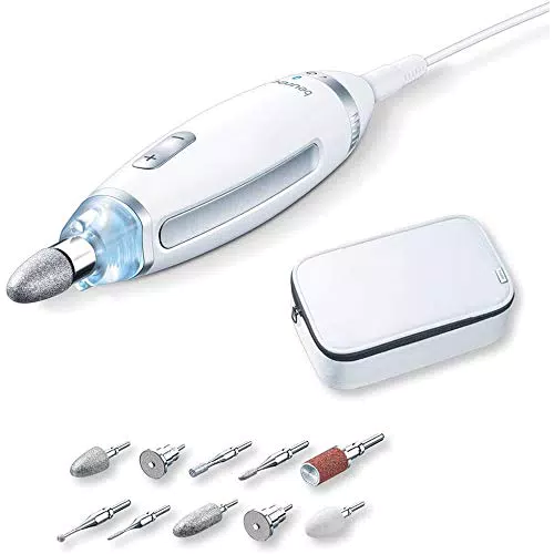 Beurer Mp 62 Fresa Per Unghie Professionale Con Dieci Accessori Per Manicure E Pedicure E Luce Led