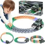 Beyiudefu Pista macchinine Giocattolo per Bambini DIY Senza gravità penzolante Pista macchinine varietà Flessibile Elettrico Giochi Regalo per Bambini 2 3 4 5 6 Anni