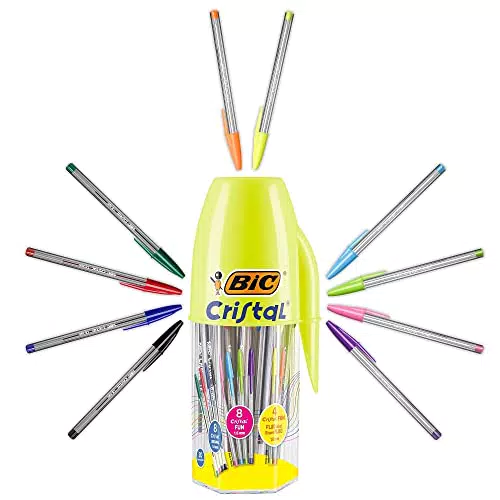 BIC Megatubo, Set Penne a Sfera Colorate Cristal Original