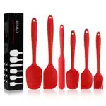 BINHAI Set spatola in silicone - 6 pezzi con anima in acciaio inossidabile