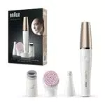 Braun FaceSpa Pro, Depilatore Donna Viso Accessori per Epilazione e Pulizia Viso