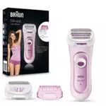 Braun Silk-épil Rasoio Elettrico Donna Con Cavo, 3in1 con 2 accessori Delicato sulla Pelle