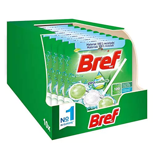 Bref Pro Nature Menta e Eucalipto, Detergente Profumatore In Pastiglie Igienizzante Bagno