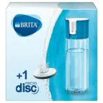 BRITA Borraccia filtrante per acqua, Blu - incl. 1 filtro MicroDisc per la riduzione di cloro