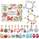 Calendario Avvento 2022 Natale Regali Ragazze Fascino Braccialetto Kit Riempimento Calendario Gioielli Braccialetto 24 Giorni Conto alla Rovescia Calendario dell'Avvento per i Bambini 5-12 Anni