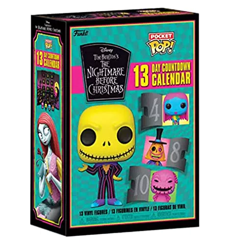 Calendario dell'Avvento di Natale Funko POP: The Night Before Christmas con 13 giorni di sorpresa POP tascabile dai colori vivaci! Figurine Giocattoli