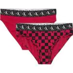 Calvin Klein 2Pk Intimo Stile Bikini, Ckblockberryaop/Blissfulberry