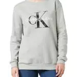 Calvin Klein Core Monogram Logo Sweatshirt Felpaight Grey Heathermall Donna