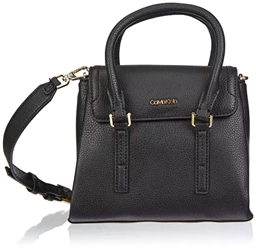 Calvin Klein Elevated Satchel Mini, Borsa Donna, CK Nero