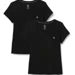 Calvin Klein T-Shirt Donna 2 pezzi Elasticizzata, nero
