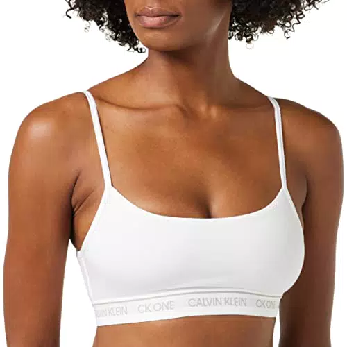 Calvin Klein Bralette senza ferretto, senza Imbottitura Donna, Bianco