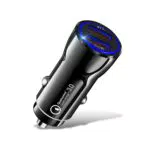 Caricabatterie Auto Usb Quick Charge 3.0 - Caricatore usb 2 porte QC 3.0/3.1 A - Presa usb Auto per Accendisigari Usb Accessori Auto per Smarpthpone/Tablet - Caricatore auto usb c per Ios/Android