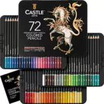 Castle Art Supplies Set di 72 Matite Colorate, Mine Colorate dall’Anima Morbida per Artisti