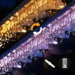 Catena Luminosa Esterna 400 LED 15M: Tenda Luminosa Bianca Calda a LED con Timer
