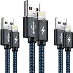 Cavo iPhone: Ricarica per iPhone 12 11 PRO Max XR XS X 10 8 7 6s 6 Plus 5s SE 2020 iPad iPod [3Pezzi, 1m 1m 2m ]