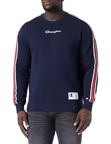 Champion Sport Tech Crewneck Felpa, Uomo, Blu Marino