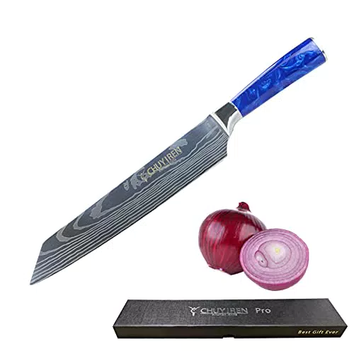 CHUYIREN Coltello Giapponese Professionale, Coltello Kiritsuke in Acciaio ad Alto tenore di Carbonio