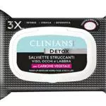 CLINIANSALSTRUCLIDET, Detox struccanti Viso con Carbone vegetale 25 salviette