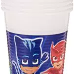 confezione bicchieri pj masks super pigiamini 200 ml 8 pezzi