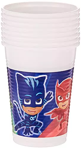 confezione bicchieri pj masks super pigiamini 200 ml 8 pezzi