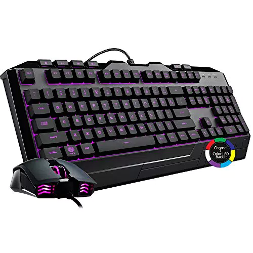 Cooler Master Devastator 3 Combo Mouse e Tastiera Gaming - Switch a Membrana con Retroilluminazione LED a 7 Colori