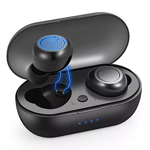 Cuffie Bluetooth 5.0, Cuffie Wireless Impermeabili IPX5icrofono con Cancellazione del Rumore Integrato