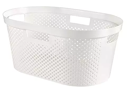 Curver 247599, Cesto portabiancheria, 40 l, colore: Bianco