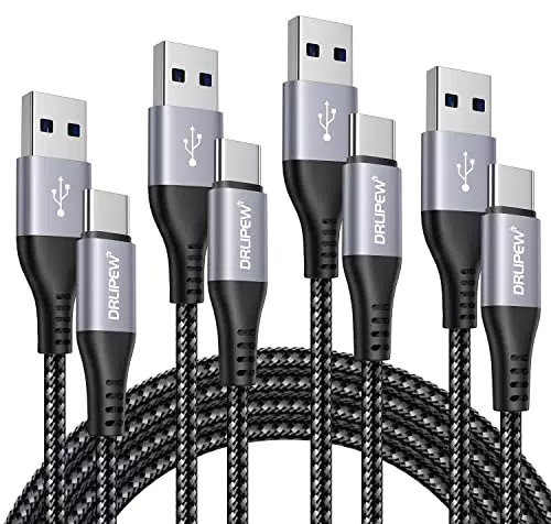DRLIPEW Cavo USB C, Nylon Cavo USB Tipo C Ricarica Rapida e Trasmissione USB Type C Cable per Samsung Galaxy S21 S20 S10 S9 S8 Plus