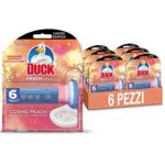 DUCK Fresh Discs - Gel Igienizzanti WC, 6 Applicatori, 36 Dischetti, Profumo Pesca&Orchidea