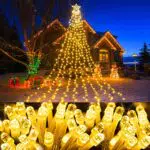 ELKTRY Luci di Natale con Stellauci Natalizie da Esterno 345LEDs 9*3.5m con 8Modalita Temporizzatoreuci Albero Natale con 30.5cm Stella Impermeabile per Finestra Giardino Terrazza