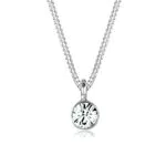 Elli Collana Donne Solitario di Base con Cristallo in Argento Sterlino 925