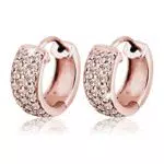 Elli Orecchini Ladies Creoles Filigree Sparkling con Cristalli in Argento 925