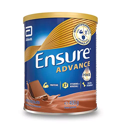 Ensure Advance Formula Nutrivigor Integratore alimentare proteico in Polvere, Confezione 400g, Gusto Cioccolato