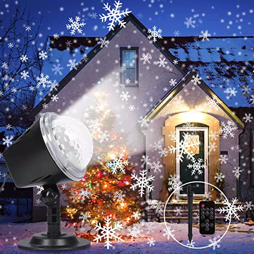 EnYunHao Proiettore Luci Natale, LED Halloween Luce di Caduta Della Neve