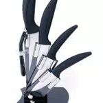 Excelsa Fun Ceppo con 4 Coltelli e Pelapatate, Ceramica