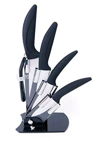Excelsa Fun Ceppo con 4 Coltelli e Pelapatate, Ceramica