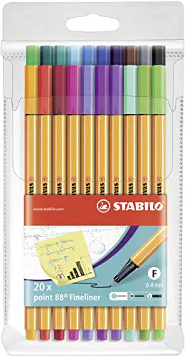 Fineliner - STABILO point 88 - Astuccio da 20 - Exclusive Edition - Colori assortiti