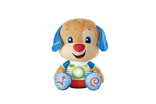 Fisher-Price - Il Cagnolino Gigante, Grande Peluche Musicale Ridi e Impara Edizione italiana con Luciuoni