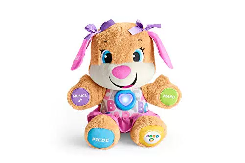 Fisher-Price La Sorellina del Cagnolino Ridi e Imparaorbido Peluche Educativo con Musica e Canzoni
