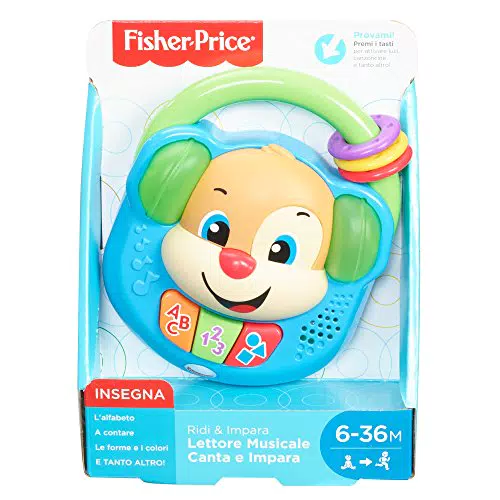 Fisher-Price - Lettore Musicale Canta e Impara, Giocattolo Elettronico Ridi per Bambini 6-36 Mesi