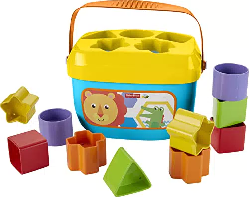Fisher-Price - Secchiello con Cercaforme, Blocchi Colorati per Insegnare Forme