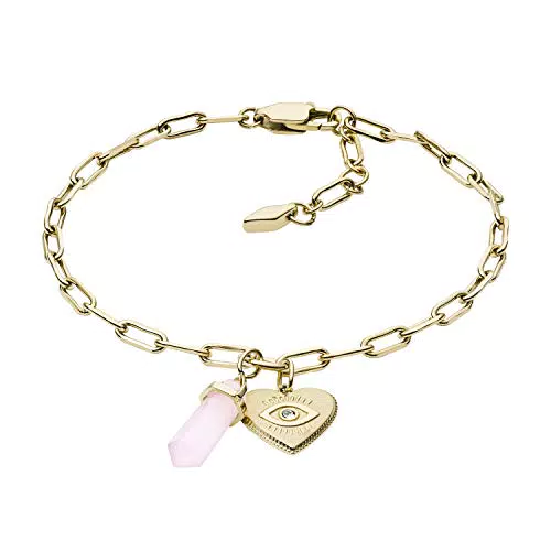 FOSSIL Bracciale da donna, motivi vintage in acciaio inossidabile