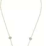 Fossil Collana a catena Sutton Classic Valentine in acciaio color oro con cuore