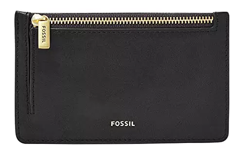 Fossil Logan Porta Carte Di Credito in pelle, Nero