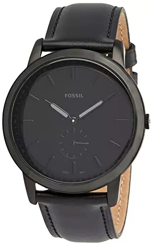 Fossil Orologio Analogico al Quarzo da Uomo con Cinturino in Acciaio Inossidabile FS5447, nero