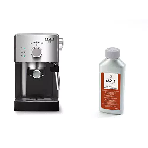 Gaggia RI8435/11 Viva Deluxe - Macchina da Caffè Espresso Manuale + Soluzione Decalcificante