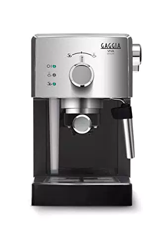 Gaggia RI8435/11 Viva Deluxe - Macchina da Caffè Espresso Manuale, Nero/ Argento